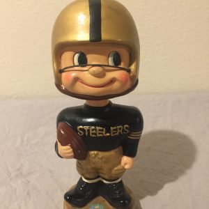 Pittsburg Steelers NFL Toes Up Extremely Scarce Type 2 Nodder 1962 Vintage Bobblehead