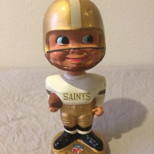 New Orleans Saints 1965 Vintage Bobblehead Extremely Scarce Gold Base Nodder