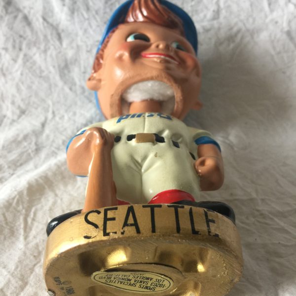 Seattle Pilots Swirl Cap 1968 Vintage Bobblehead Extremely Scarce Nodder
