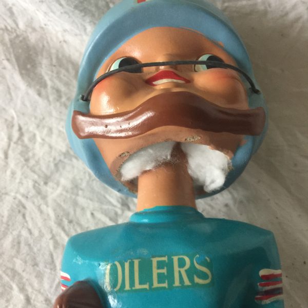 Houston Oilers AFL Earpad 1965 Vintage Bobblehead Extremely Scarce NFL Nodder