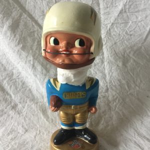 San Diego Chargers AFL Earpad 1965 Vintage Bobblehead Extremely Scarce NFL Nodder