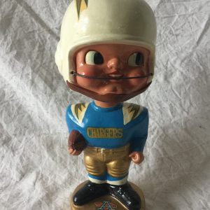 San Diego Chargers AFL Earpad 1965 Vintage Bobblehead Extremely Scarce NFL Nodder