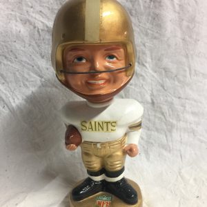 New Orleans Saints Extremely Scarce Real Face Nodder 1965 Vintage Bobblehead Gold Base
