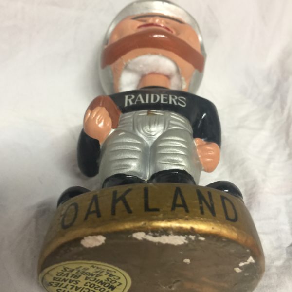 Oakland Raiders 1968 Vintage Bobblehead Extremely Scarce AFL Nodder