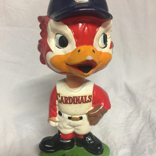 St. Louis Cardinals Extremely Scarce Mascot Nodder 1963 Vintage Bobblehead Green Base