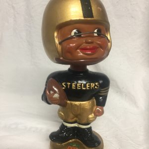 Pittsburg Steelers Toes Up 1962 Vintage Bobblehead Extremely Scarce Black Face Nodder