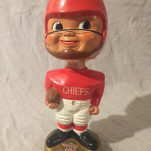 Kansas City Chiefs Extremely Scarce AFL Gold Base Nodder 1968 Vintage Bobblehead