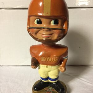 Denver Broncos Extremely Scarce AFL Gold Base Nodder 1965 Vintage Bobblehead