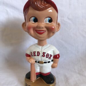 Boston Red Sox MLB Extremely Scarce Swirl Cap Nodder 1968 Vintage Bobblehead Gold Base