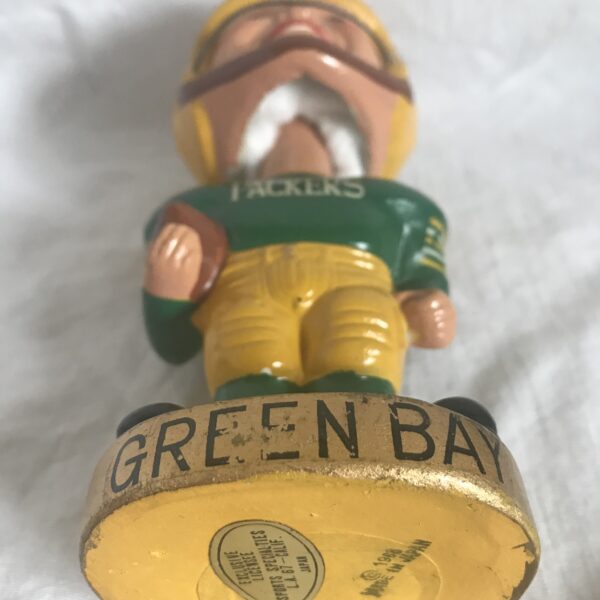 Green Bay Packers 1965 Vintage Bobblehead Extremely Scarce Real Face Nodder