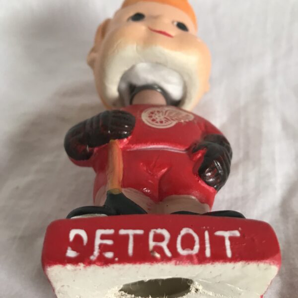 Detroit Redwings Extremely Scarce NHL Mini Nodder 1962 Vintage Bobblehead