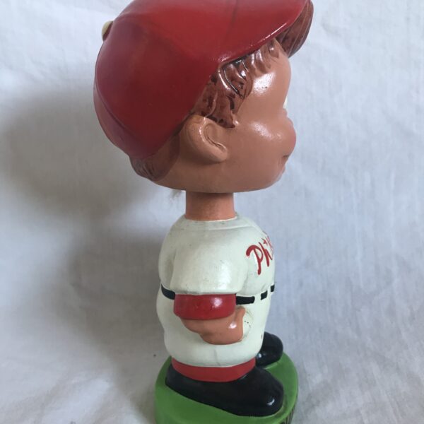 Philadelphia Phillies MLB Extremely Scarce Swirl Cap Nodder 1963 Vintage Bobblehead Green Base