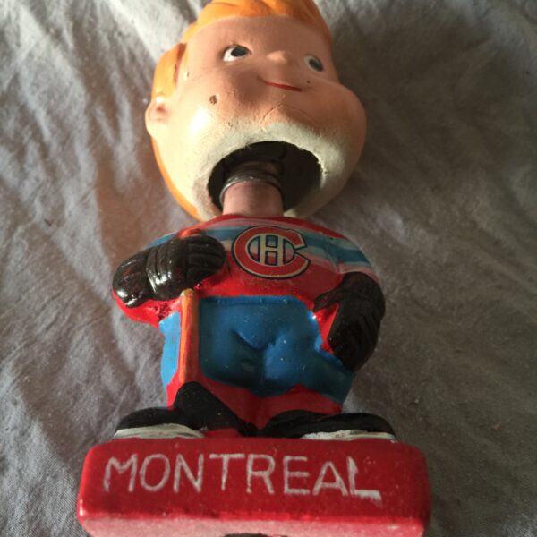 Montreal Canadiens Extremely Scarce NHL Mini Nodder 1962 Vintage Bobblehead