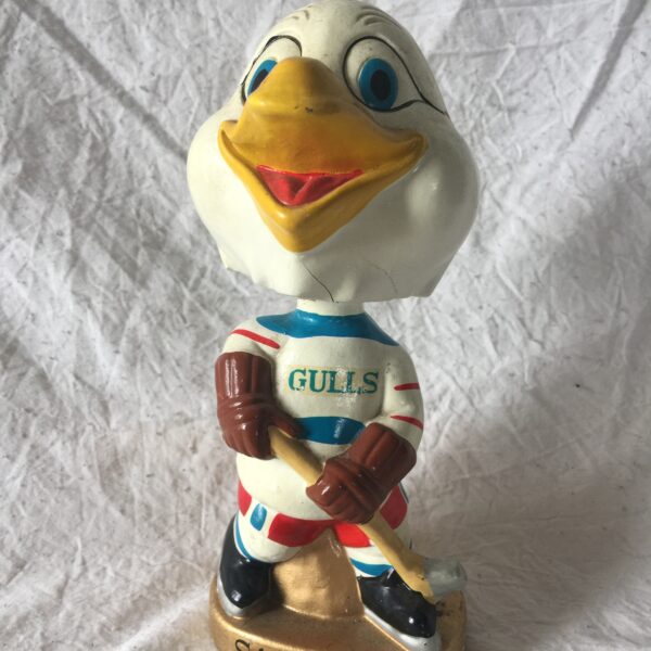 San Diego Gulls NHL Extremely Scarce Minor League Mascot Nodder 1968 Vintage Bobblehead