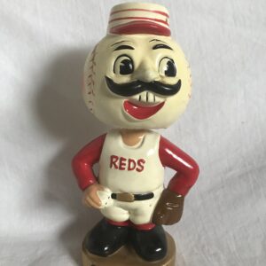 Cincinnati Reds MLB Extremely Scarce Mascot Nodder 1968 Vintage Bobblehead Gold Base