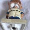 LA Dodgers MLB Extremely Scarce Crooked Cap Nodder 1962 Vintage Bobblehead White Square Base