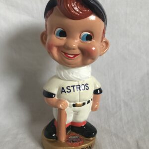 Houston Astros MLB Extremely Scarce Swirl Cap Nodder 1968 Vintage Bobblehead Gold Base