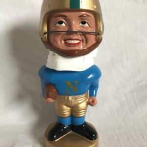 Navy College Extremely Scarce Real Face Nodder 1968 Vintage Bobblehead Gold Base