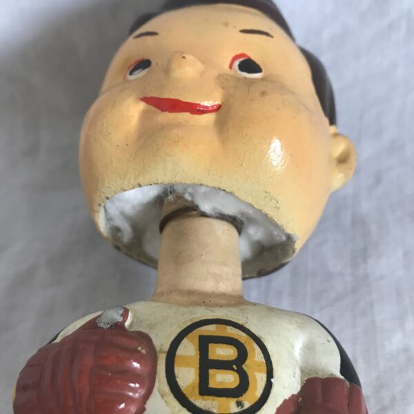 Boston Bruins 1962 Vintage Bobblehead Extremely Scarce NHL Small Blue Base Nodder