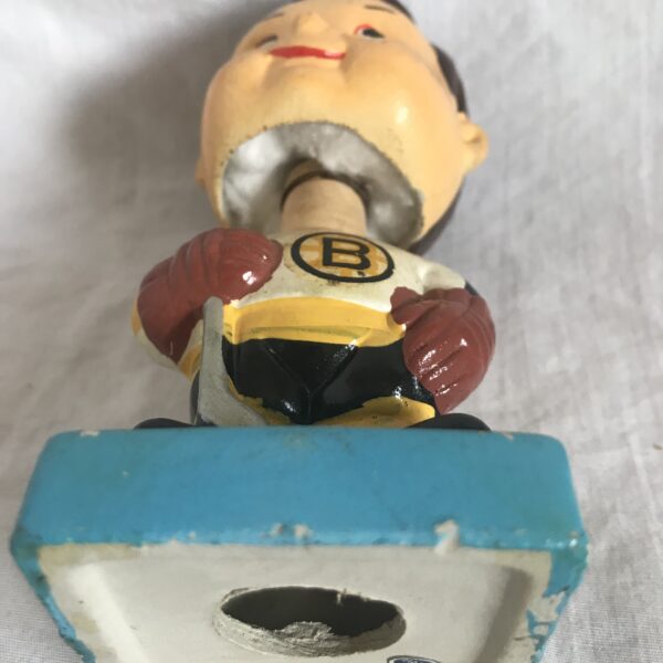 Boston Bruins 1962 Vintage Bobblehead Extremely Scarce NHL Small Blue Base Nodder