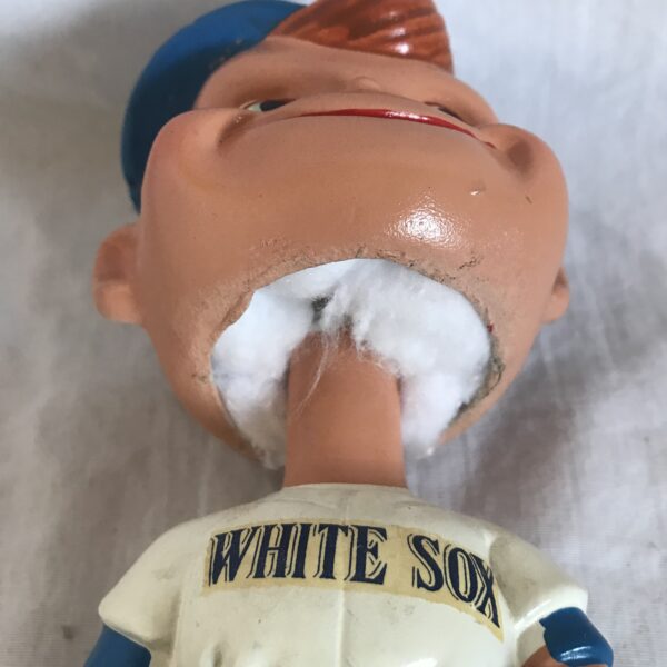 Chicago Whitesox MLB Extremely Scarce Crooked Cap Nodder 1963 Vintage Bobblehead Green Base