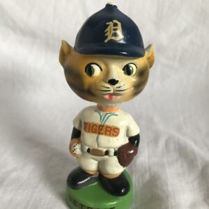 Detroit Tigers MLB Mascot Extremely Scarce Mini Nodder 1961 Vintage Bobblehead Green Base