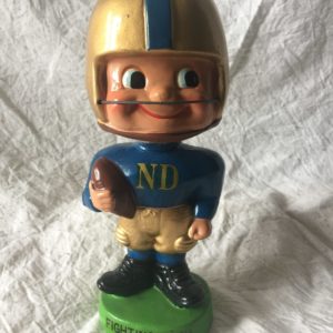 ND Fighting Irish 1960 Vintage Bobblehead Extremely Scarce Toes Up College Nodder