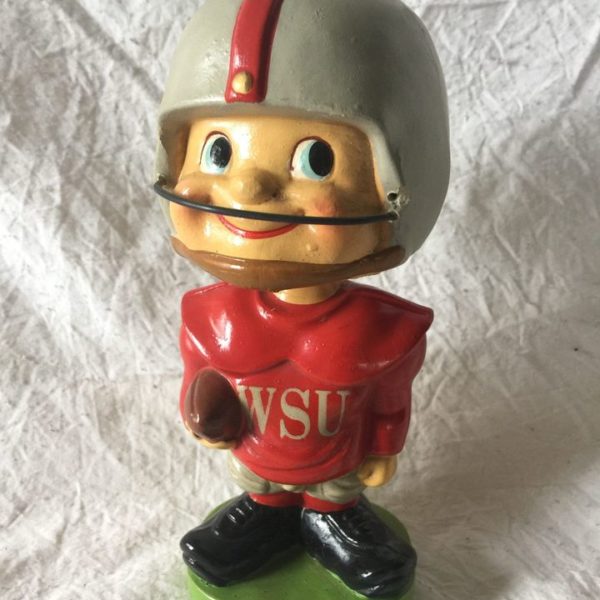 Washington State WSU Cougars Baggy Toes Up 1960 Vintage Bobblehead Extremely Scarce College Nodder