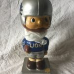 Detroit Lions NFL 1961 Vintage Bobblehead Extremely Scarce Square Base Nodder