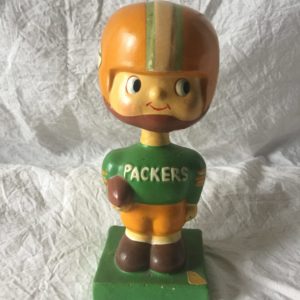 Greenbay Packers NFL 1961 Vintage Bobblehead Extremely Scarce Square Base Nodder