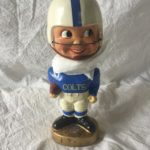 Baltimore Colts NFL 1965 Vintage Bobblehead Extremely Scarce Gold Base Nodder