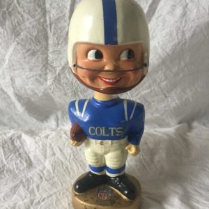 Baltimore Colts NFL 1965 Vintage Bobblehead Extremely Scarce Gold Base Nodder