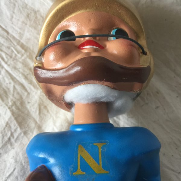 Navy 1960 Vintage Bobblehead Extremely Scarce Earpad College Nodder